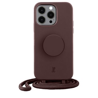 JUST ELEGANCE Apple iPhone 14 Pro Max Necklace Cover mit PopSockets Just Elegance PopGrip Case Truffle
