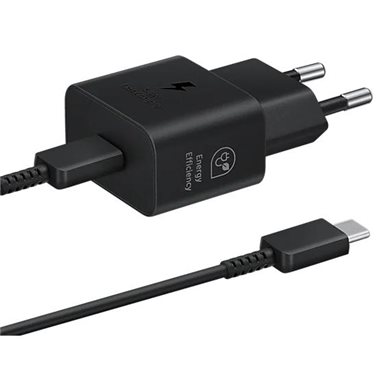 SAMSUNG alle Geräte mit USB-C Charger 100-240V 25W PD mit USB-C 1m black