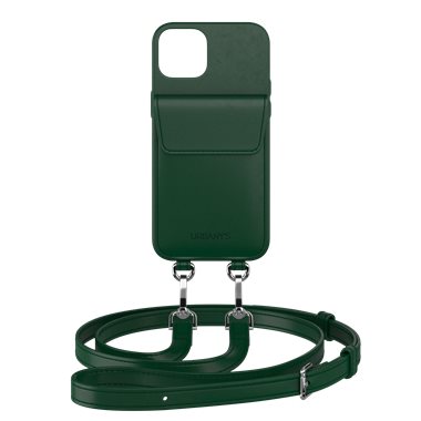 URBANYS NECKLACE Apple iPhone 13 Necklace-Cover mit Kordel Racing Green