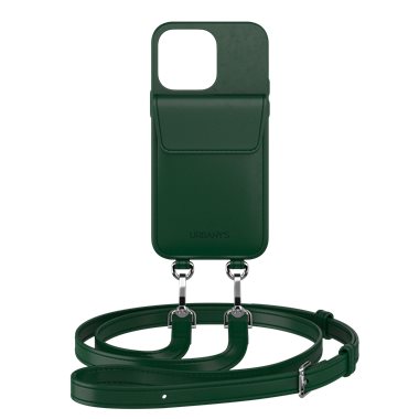 URBANYS NECKLACE Apple iPhone 13Pro Necklace-Cover mit Kordel Racing Green