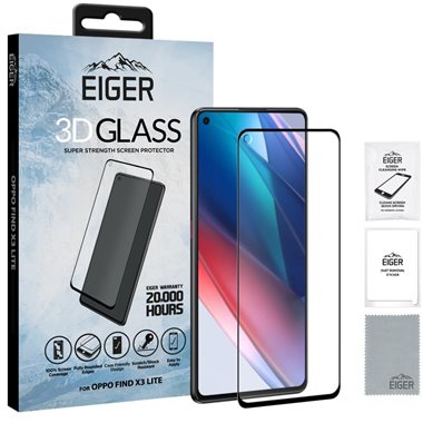 EIGER Oppo Find X3 Lite 3D Glas Case friendly