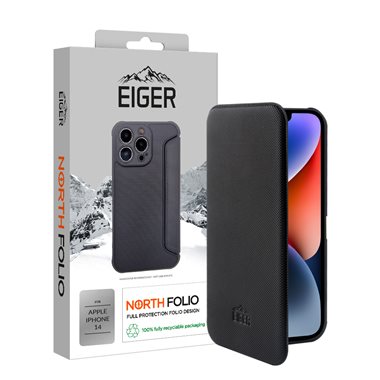 EIGER Apple iPhone 14 Schutzcase bookstyle Eiger North Case Folio black