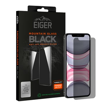 EIGER Apple iPhone 11 Display-Glas Privacy 2.5D Eiger Mountain Glass Black