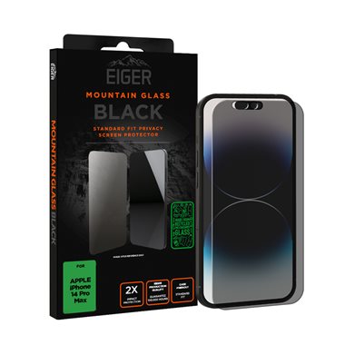 EIGER Apple iPhone 14 Pro Max Display-Glas Privacy 2.5D Eiger Mountain Glass Black