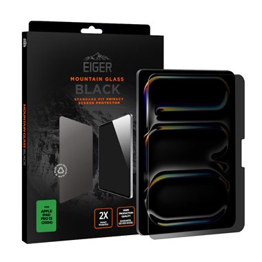 EIGER Apple iPad Pro 13 (2024) Privacy Sichtschutz-Glas Standard Fit Eiger Mountain Glass Tablet Black