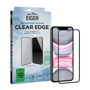 EIGER Apple iPhone 11, XR Display-Glas Full Screen Fit Eiger Mountain Glass Clear Edge
