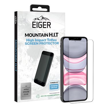 EIGER Apple iPhone 11, XR Displayschutz-Folie (1er Pack) Tri Flex High-Impact clear