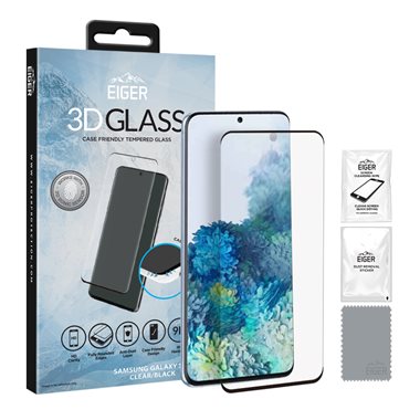EIGER Samsung Galaxy S20 3D Glas, ohne Fingerprintöffnung Case friendly