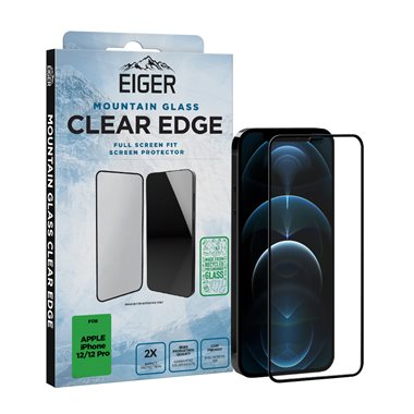 EIGER Apple iPhone 12/12 Pro Display-Glas Full Screen Fit Eiger Mountain Glass Clear Edge