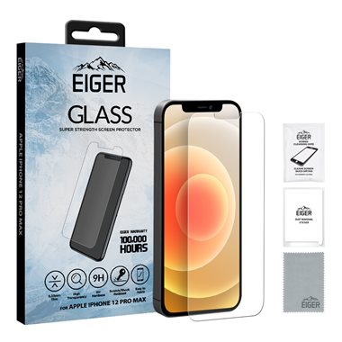 EIGER Apple iPhone 12 Pro Max Display-Glas 2.5D Glass clear/black