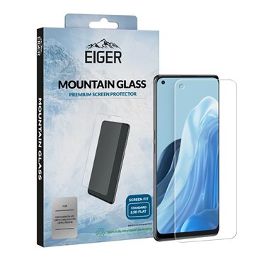 EIGER Oppo Find X5 Lite / Reno 6 5G/ Reno 8 Display-Glas (1er-Pack) Mountain Glass 2.5D clear