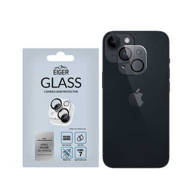 EIGER Apple iPhone 14/Apple iPhone 14 Plus Kameraglas 3D Glass Camera clear/black