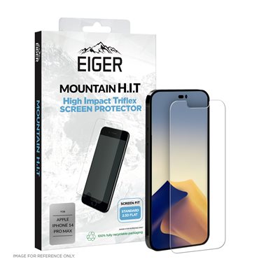 EIGER Apple iPhone 14 Pro Max Displayschutz-Folie (1er-Pack) High Impact Triflex clear