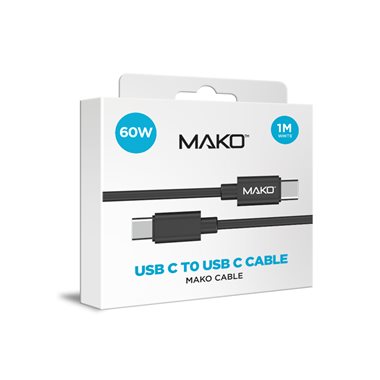 MAKO für alle Geräte mit USB-C USB-C 2.0 beidseitig, 1.0m 60W schwarz