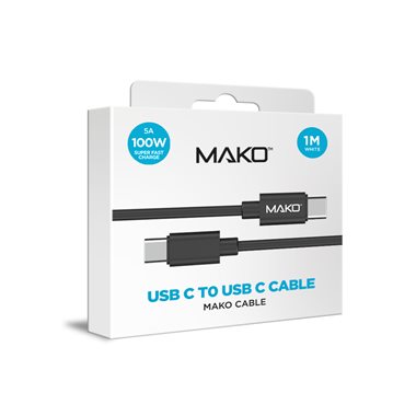 MAKO für alle Geräte mit USB-C USB-C 2.0 beidseitig, 1.0m 100W schwarz